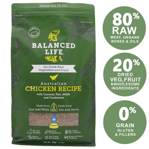 Balanced Life - Australian Chicken rehydrate Dog food