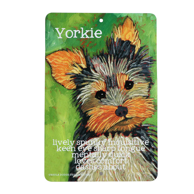 Yorkie - Lively & Sharp - Aluminum sign - Yap Wear Store Albert Park | Pet Boutique