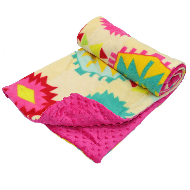 Dog Blanket - Pink Aztec