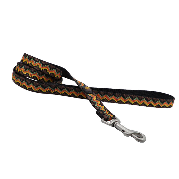 Woven Dog Leash - Zig Zag Aztec