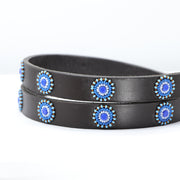 Leather Dog Leash - Handrafted in Africa - Circles