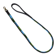 Leather Dog Leash - Handrafted in Africa - Green, Blue