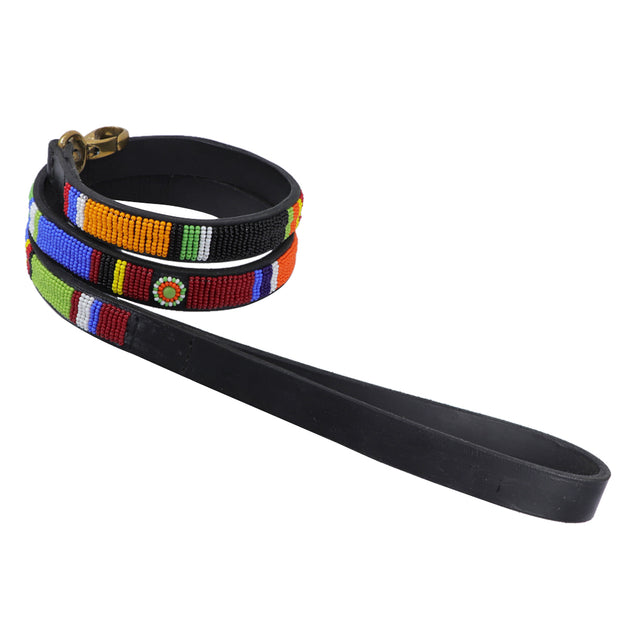 Leather Dog Leash - Handrafted in Africa - Multi Colours