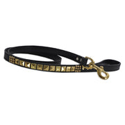 Luxury dog leash - studded brass design