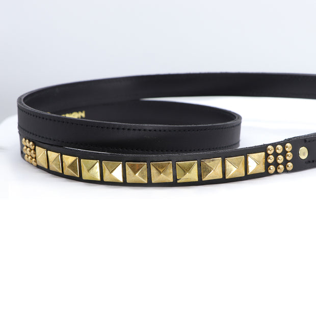 Luxury dog leash - studded brass design