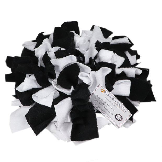 Snuffle mat | MEDIUM - Black and White - Handmade in Australia