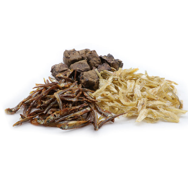 Pet Treat - Trio Pack | Beef Lung, Pilchards, Whitebait fish