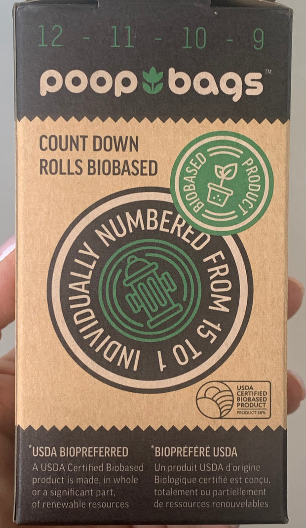 Biodegradable poop bags