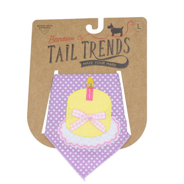 Bandana - Birthday cake - Lilac polka dots