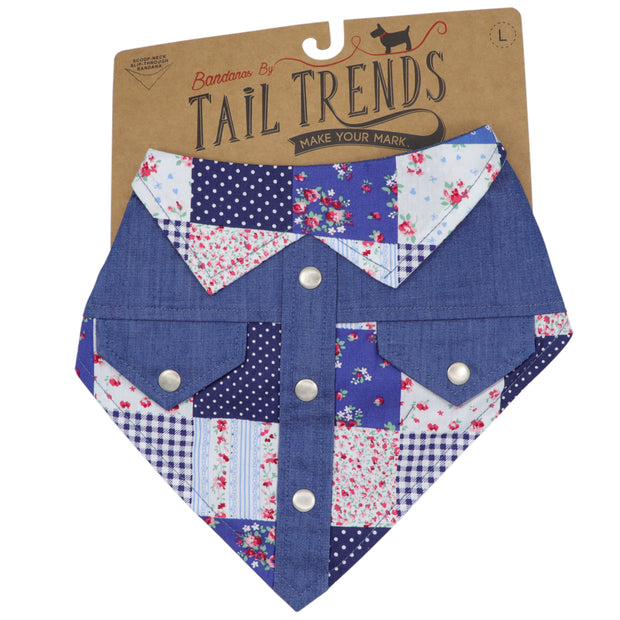 Bandana - Floral Check