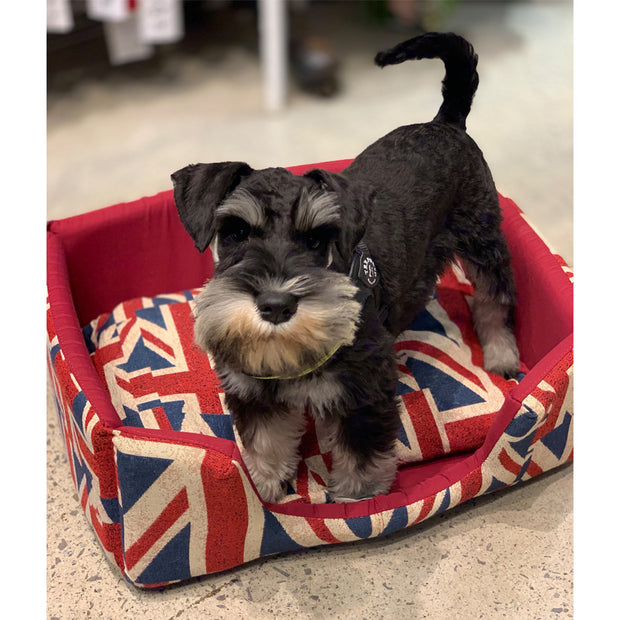 Union Jack Dog bed - rectangle - Made in Italy