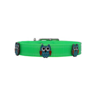 Lime Hydro waterproof collar with Owls - Yap Wear Store Albert Park | Pet Boutique