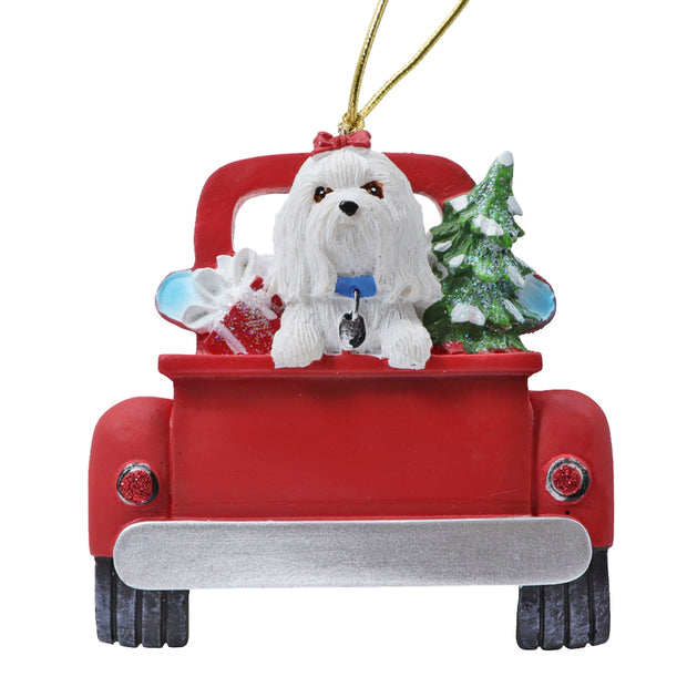 Christmas ornament - Maltese Shihtzu