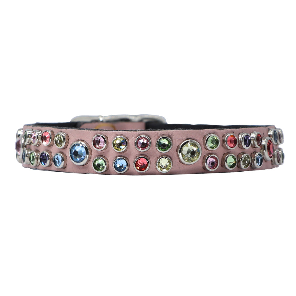Swarovski crystal leather dog collars hotsell