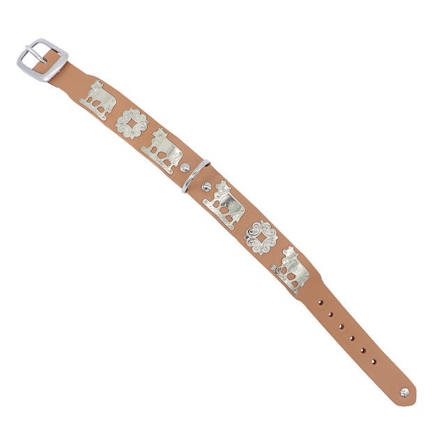 Swiss leather dog collar LARGE - Handmade in Switzerland