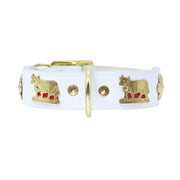 Swiss leather dog collar MEDIUM - Handmade in Switzerland