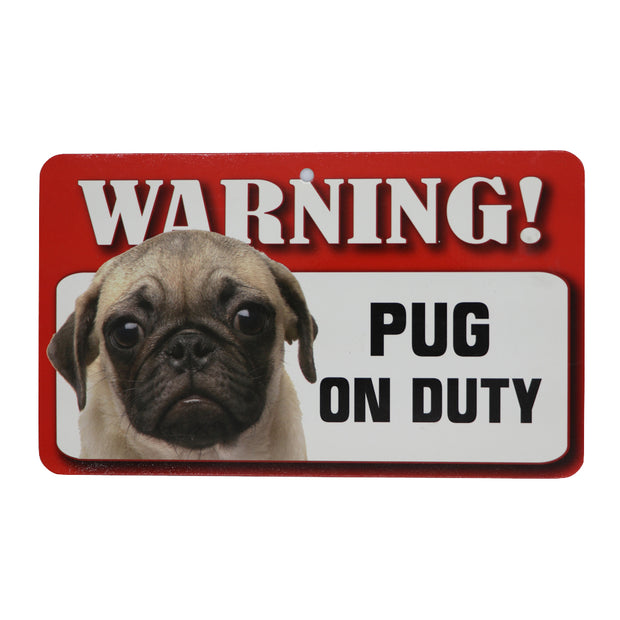 WARNING! Pug sign - Yap Wear Store Albert Park | Pet Boutique