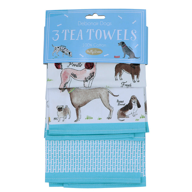 Stylish Dogs - Set of 3 Tea towels - Yap Wear Store Albert Park | Pet Boutique