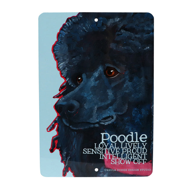 Poodle - Loyal & Lively - Aluminum sign - Yap Wear Store Albert Park | Pet Boutique