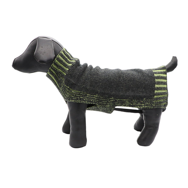 Dog jumper - Two tone jacquard pure wool knit - Yap Wear Store Albert Park | Pet Boutique