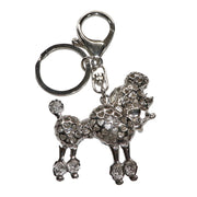 Poodle Keyring - in Silver