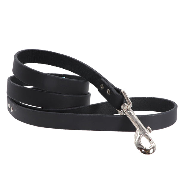 Leather Dog leash - Black