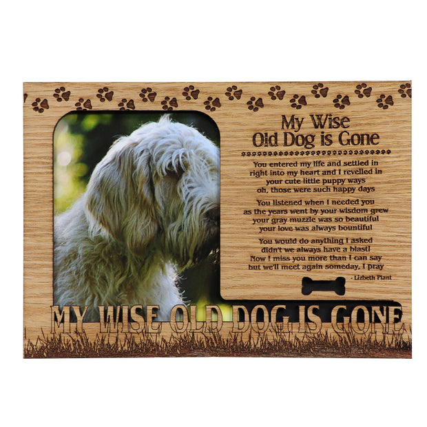 Magnetic Photo Frame - My wise old Dog is gone