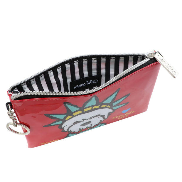 Marc Tetro zip pouch - Westie NYC Liberty | Medium