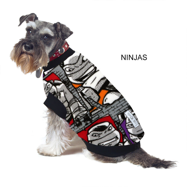 Dog Skivvy -  Ninjas: polar fleece: made in Australia