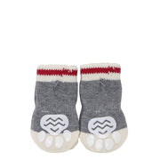 Dog Socks - Grey with non-slip back