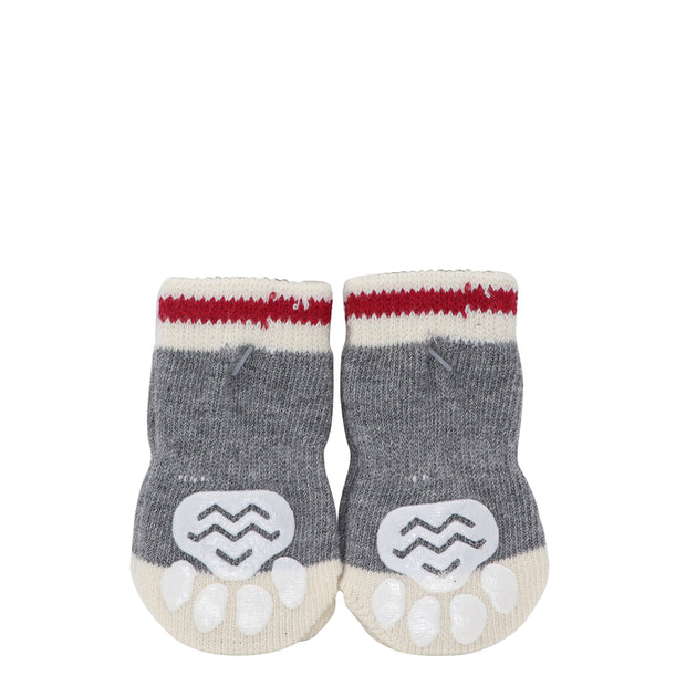 Dog Socks - Grey with non-slip back
