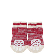 Dog Socks - Red with non-slip back