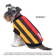 Dog Skivvy - Stripey print polar fleece: made in Australia - Yap Wear Store Albert Park | Pet Boutique