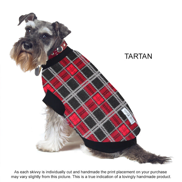 Dog Skivvy -  Tartan: polar fleece: made in Australia
