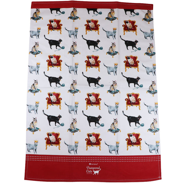 Pampered Cats - Tea towel