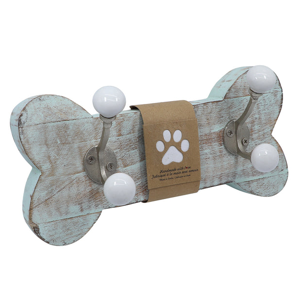 Bone shaped Wall plaque for leashes