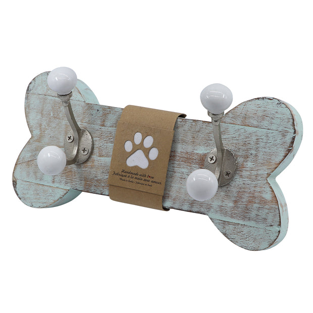 Bone shaped Wall plaque for leashes