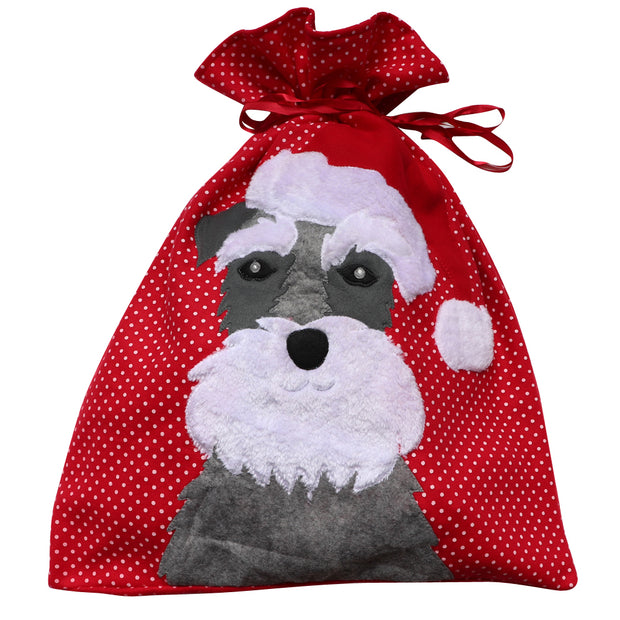 Schnauzer Santa Sack - Yap Wear Store Albert Park | Pet Boutique