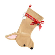 XMAS Chihuahua stocking - Fawn - Yap Wear Store Albert Park | Pet Boutique