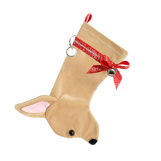 XMAS Chihuahua stocking - Fawn - Yap Wear Store Albert Park | Pet Boutique