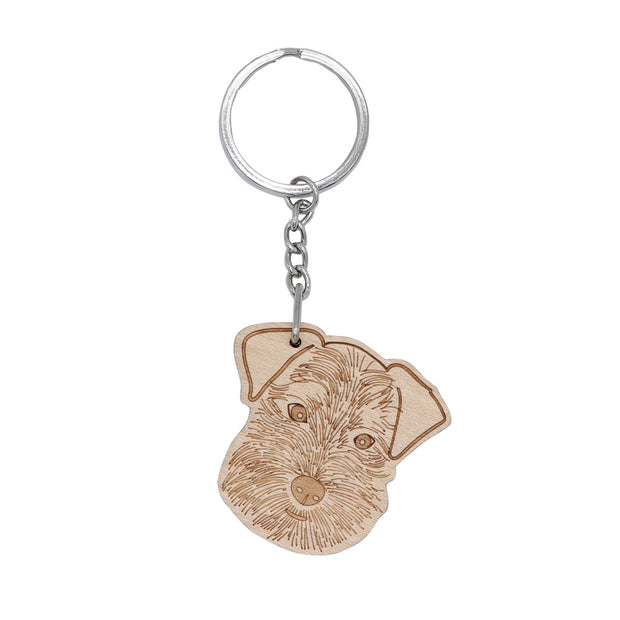 Schnauzer - Wooden Key ring - Yap Wear Store Albert Park | Pet Boutique