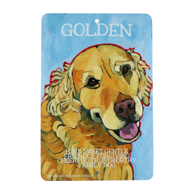 Golden Retriever - kind, sweet, gentle - Aluminum sign - Yap Wear Store Albert Park | Pet Boutique