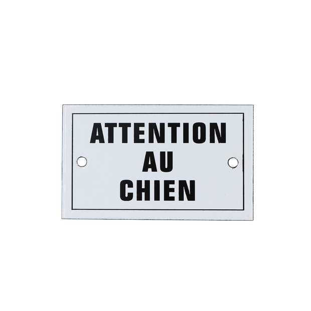 Dog French enamel plaque - Attention Au Chien - Yap Wear Store Albert Park | Pet Boutique