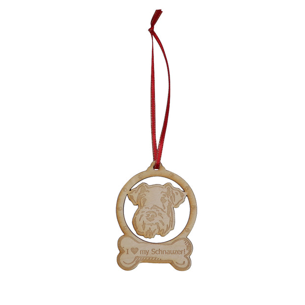 I love my Schnauzer - laser handmade Christmas ornament - Yap Wear Store Albert Park | Pet Boutique